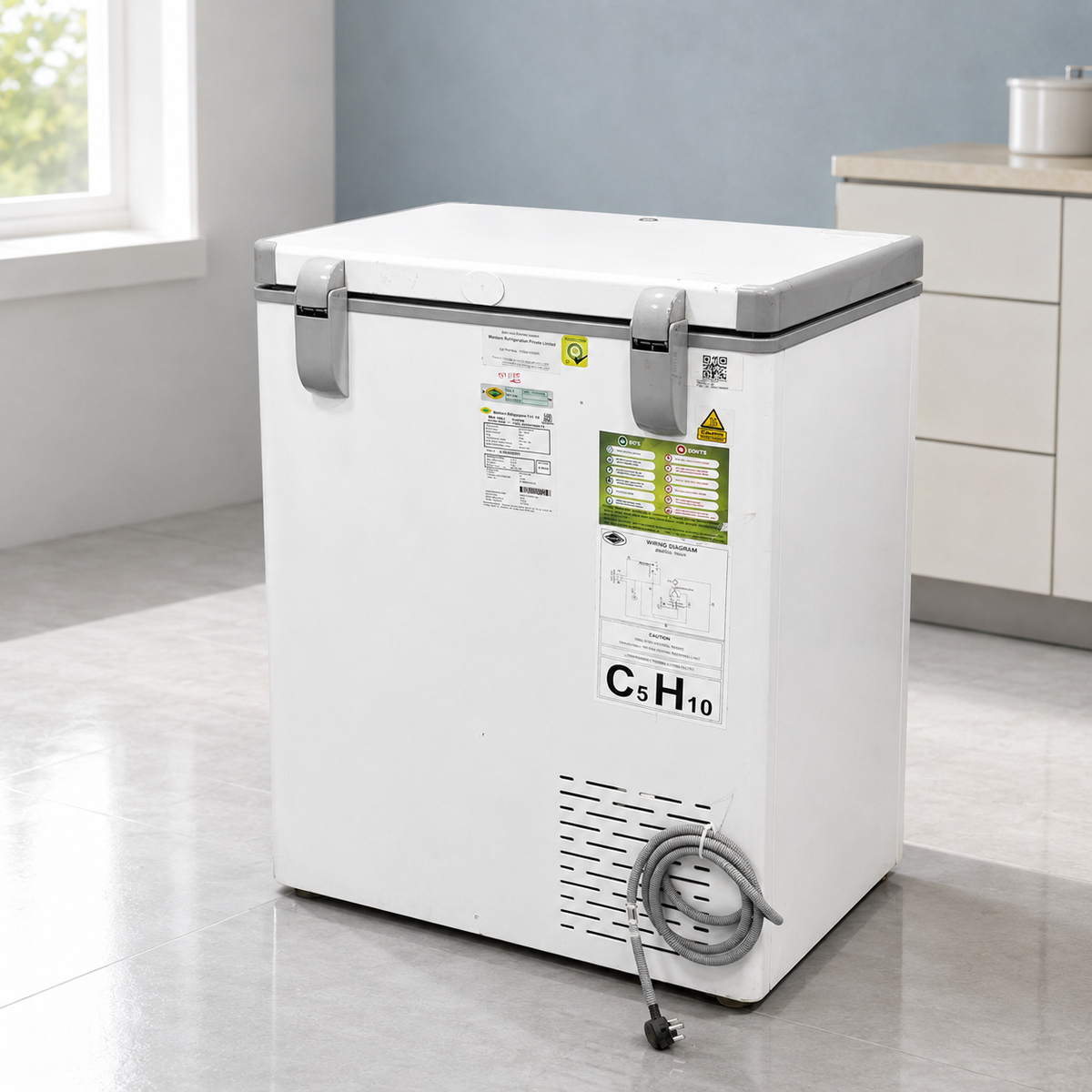 Commercial Deep Freezer D150H – 150 L Gross, 4 Star - product view 6