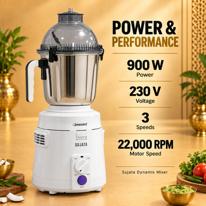 Gurubhai Equipments Sujata Dynamix Mixer Grinder – 900 W – How to Use