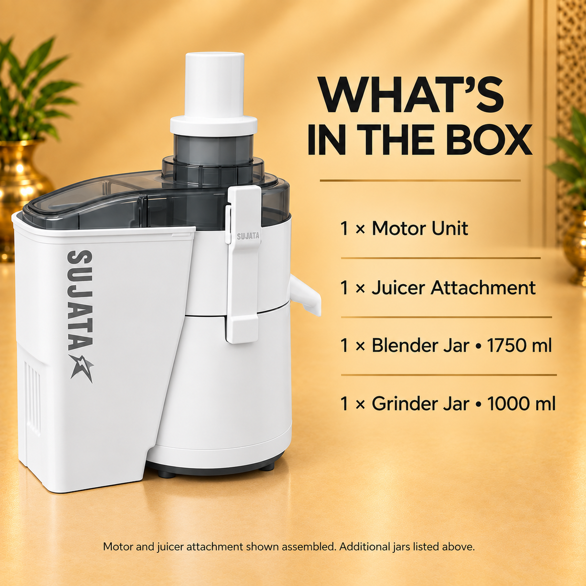 Gurubhai Equipments Sujata Powermatic Juicer – 900 W – Dimensions