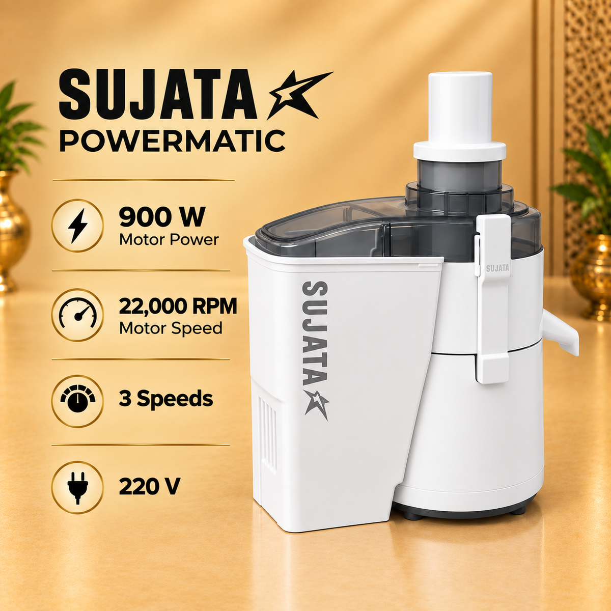 Gurubhai Equipments Sujata Powermatic Juicer – 900 W – How to Use