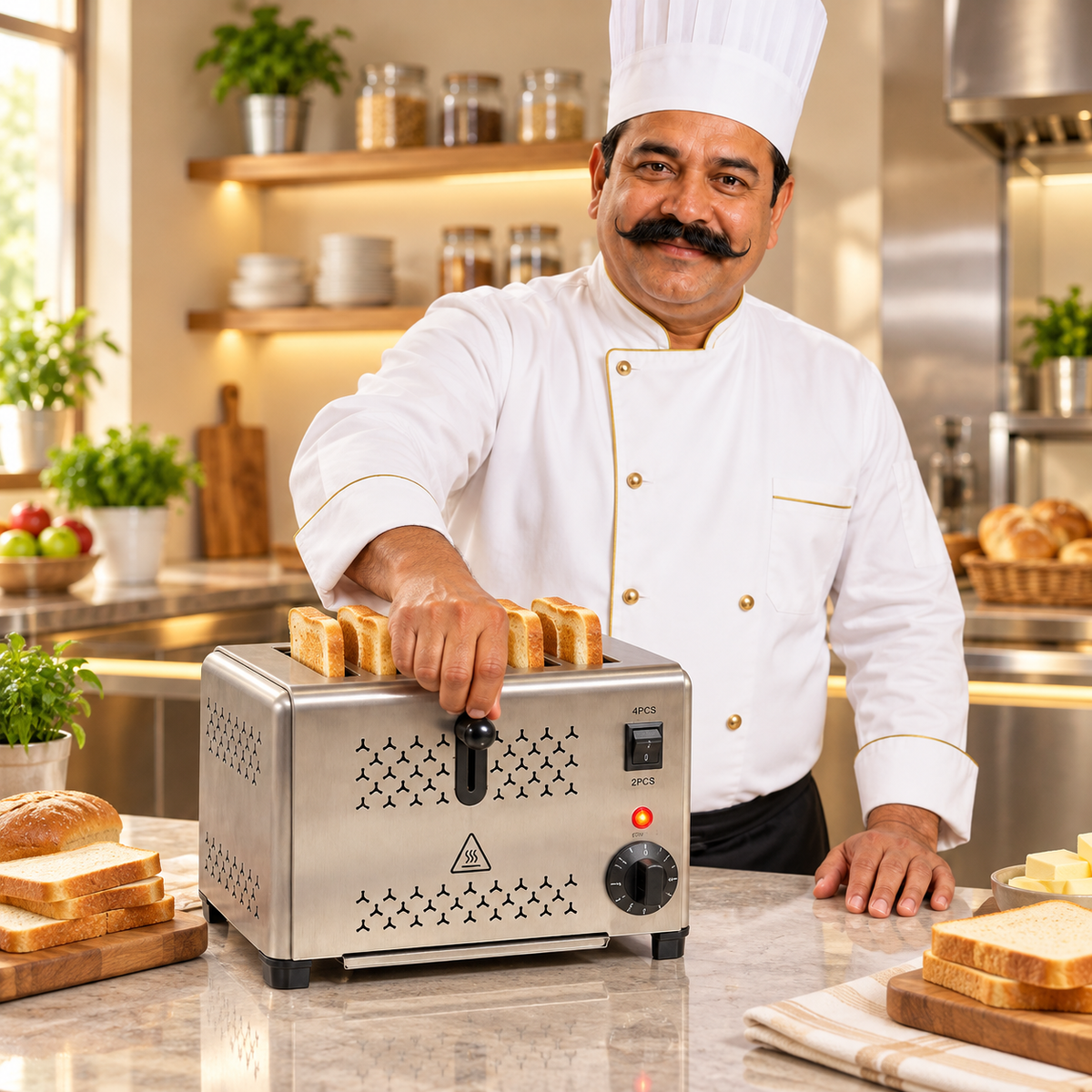 4 SLICE POPUP TOASTER