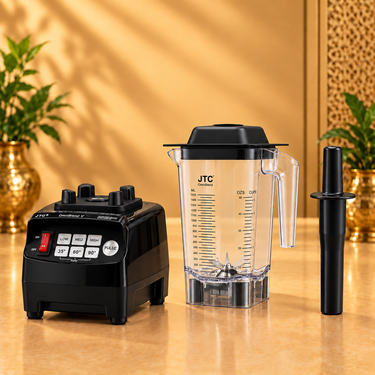 Gurubhai Equipments JTC OmniBlend V TM-800A Blender – Black, 1.5 L – Dimensions