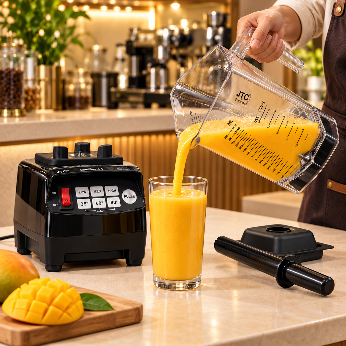 Gurubhai Equipments JTC OmniBlend V TM-800A Blender – Black, 1.5 L – Close-up