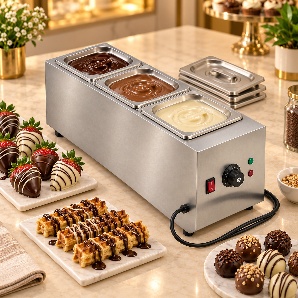 CHOCOLATE MELTER - 3 PANS
