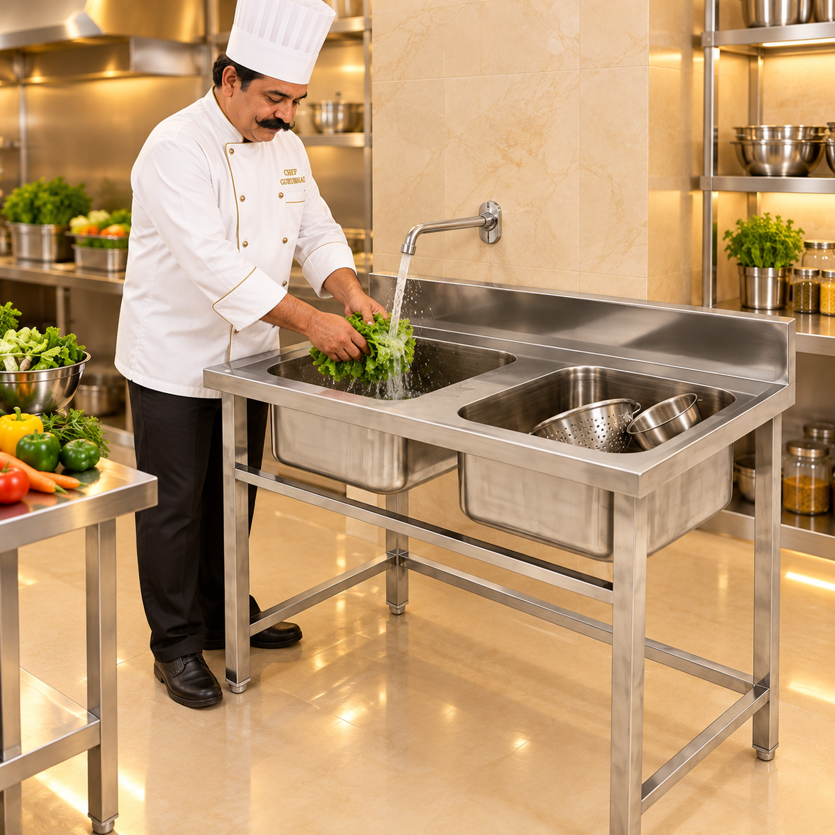 Gurubhai Equipments Double-Sink Commercial Unit – Features