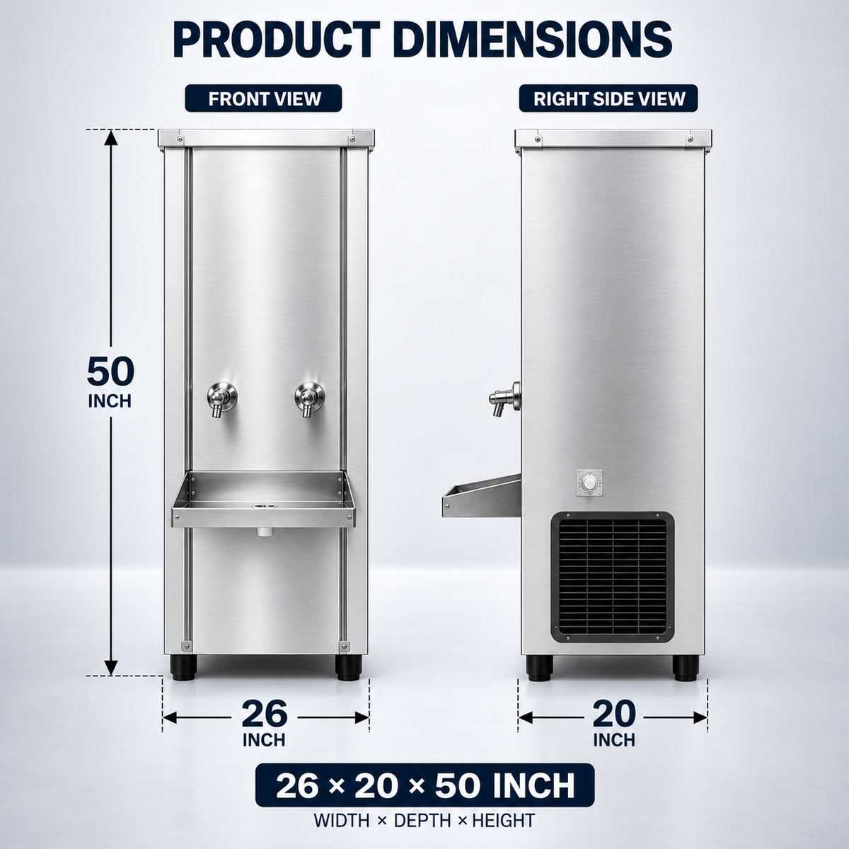 Gurubhai Equipments 100L Commercial Stainless Steel Water Cooler – Real-Life Use