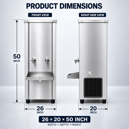 Gurubhai Equipments 100L Commercial Stainless Steel Water Cooler – Real-Life Use