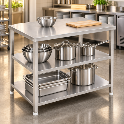 Gurubhai Equipments SS 3-Tier Service Table – How to Use