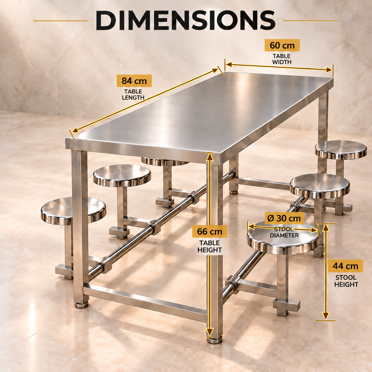 Gurubhai Equipments 6 Seater Folding Stool Seating – Close-up