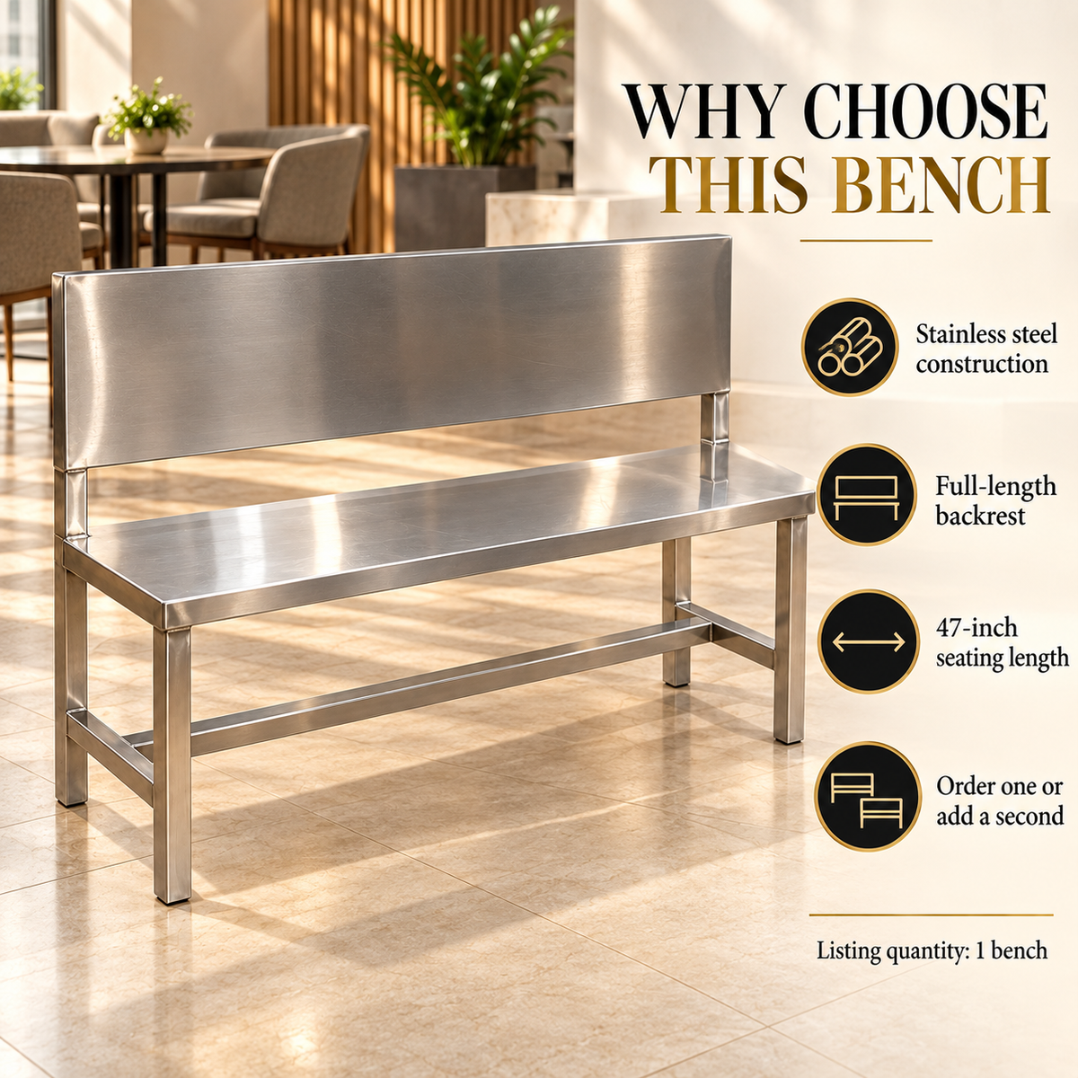 Gurubhai Equipments SS Bench Seating – Why Choose It