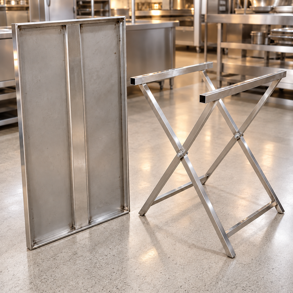 Gurubhai Equipments SS Folding Table – Close-up