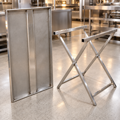 Gurubhai Equipments SS Folding Table – Close-up