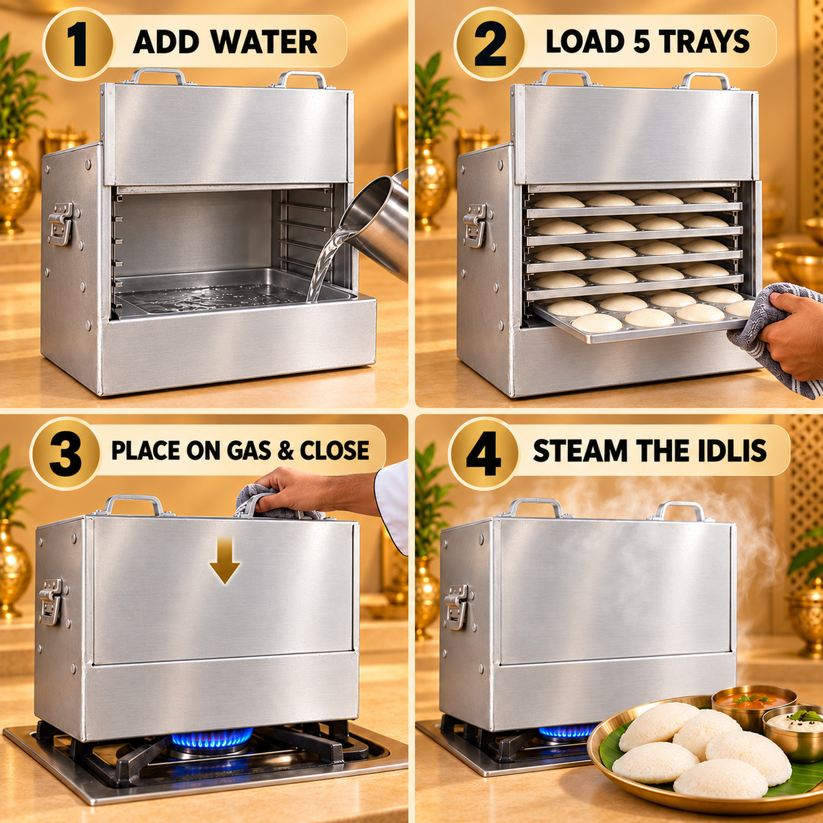 Gurubhai Equipments 5 Tray Aluminium Idli – Why Choose It