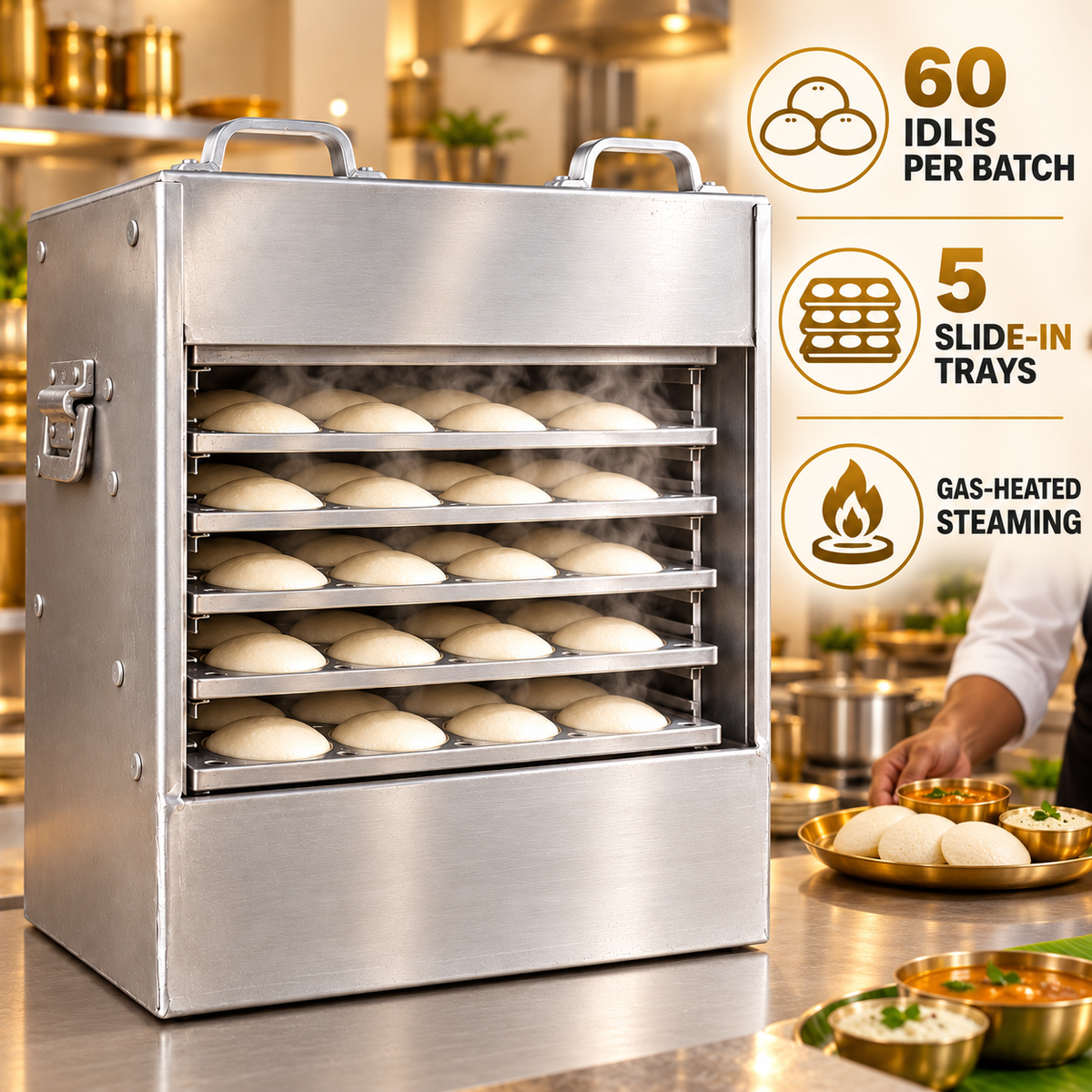 Gurubhai Equipments 5 Tray Aluminium Idli – How to Use