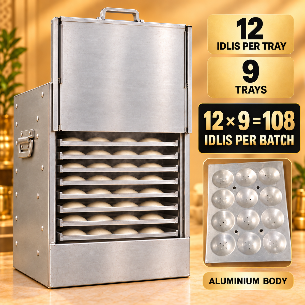 Gurubhai Equipments 9 Tray Aluminium Idli – Why Choose It