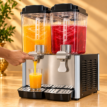 Gurubhai Equipments Refrigerated Juice Dispenser – In Use
