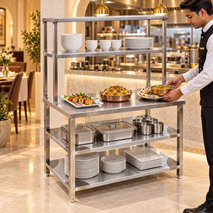 SS Pickup Table – 45 × 24 in for commercial kitchen service and order pickup – image 6