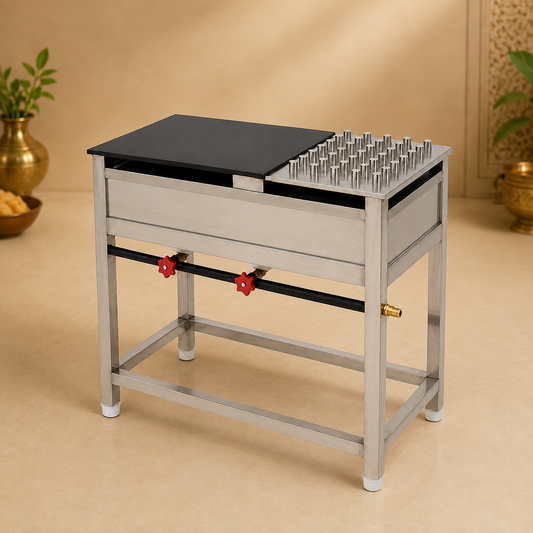 SS Roti Bhatti with Bullet Burner – 30 × 15 × 32 in