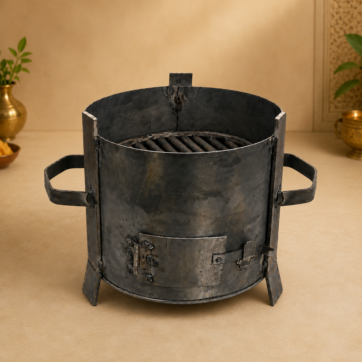 Round Charcoal Sigdi 11 inch with Grill Rods