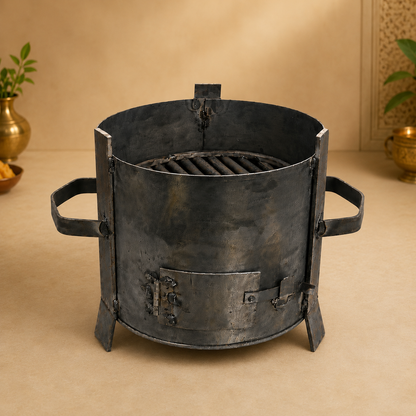 Round Charcoal Sigdi 11 inch with Grill Rods
