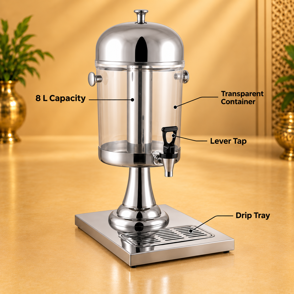Gurubhai Equipments 8 Litre Stainless Steel Juice Dispenser – Why Choose It