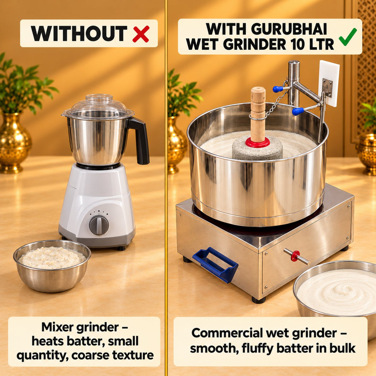 Gurubhai Equipments Wet Grinder 10 Ltr – Why Choose It