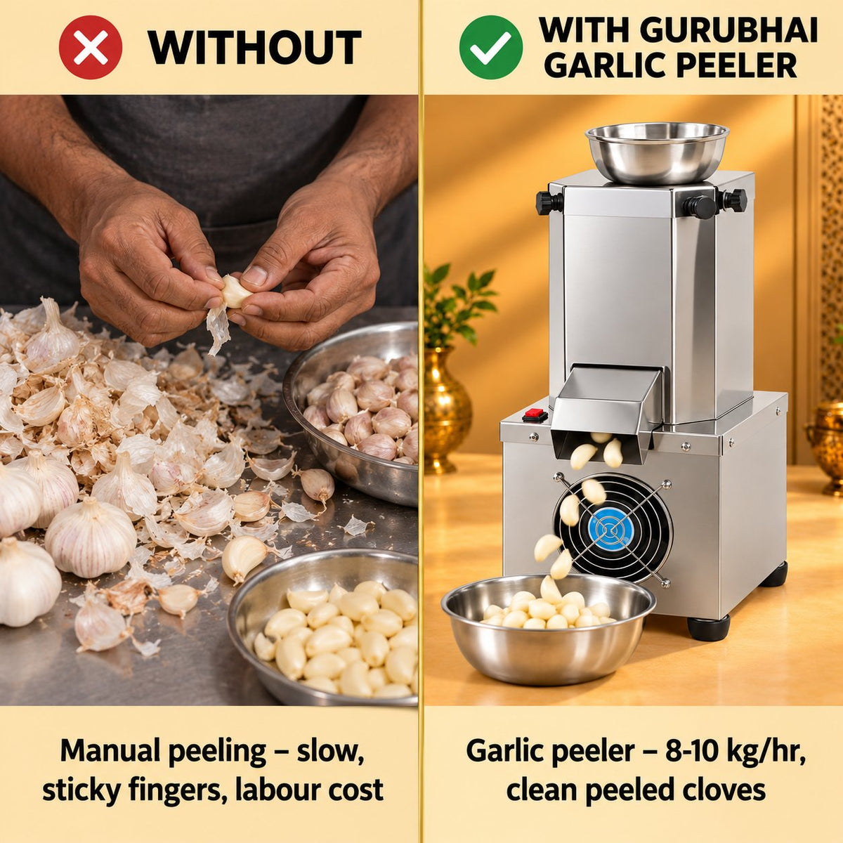 Gurubhai Equipments Garlic Peeler – Why Choose It