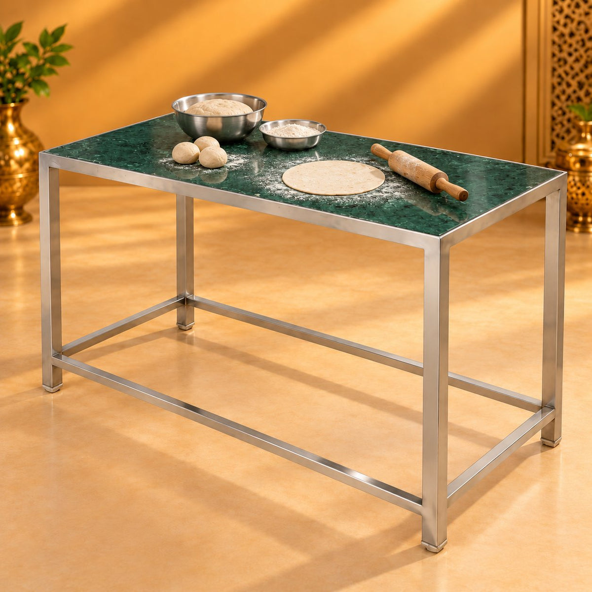 Gurubhai Equipments Marble Top Table (NO Undershelf) – In Use