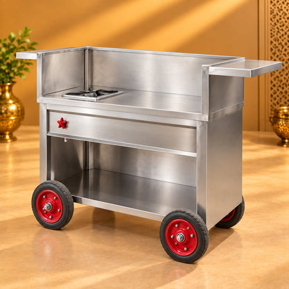 Gurubhai Equipments SS Counter With Wheels – Hero View
