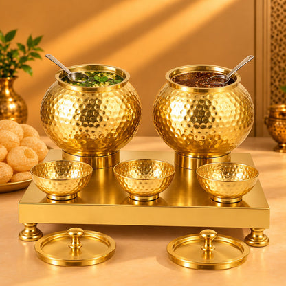 Gurubhai Equipments Panipuri Matka Set - Gold – In Use