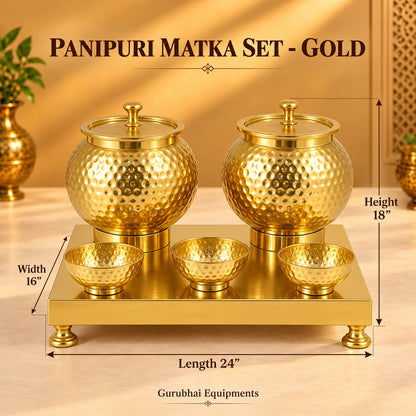 Gurubhai Equipments Panipuri Matka Set - Gold – Dimensions & Specifications