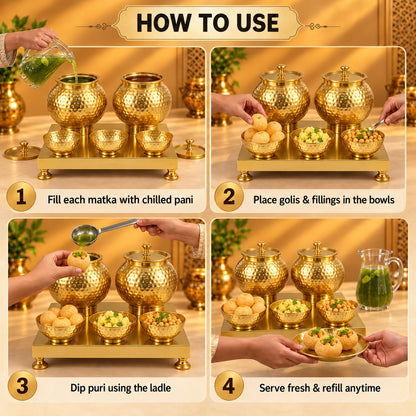 Gurubhai Equipments Panipuri Matka Set - Gold – How to Use