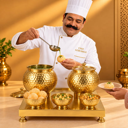 Gurubhai Equipments Panipuri Matka Set - Gold – Chef Gurubhai Demo