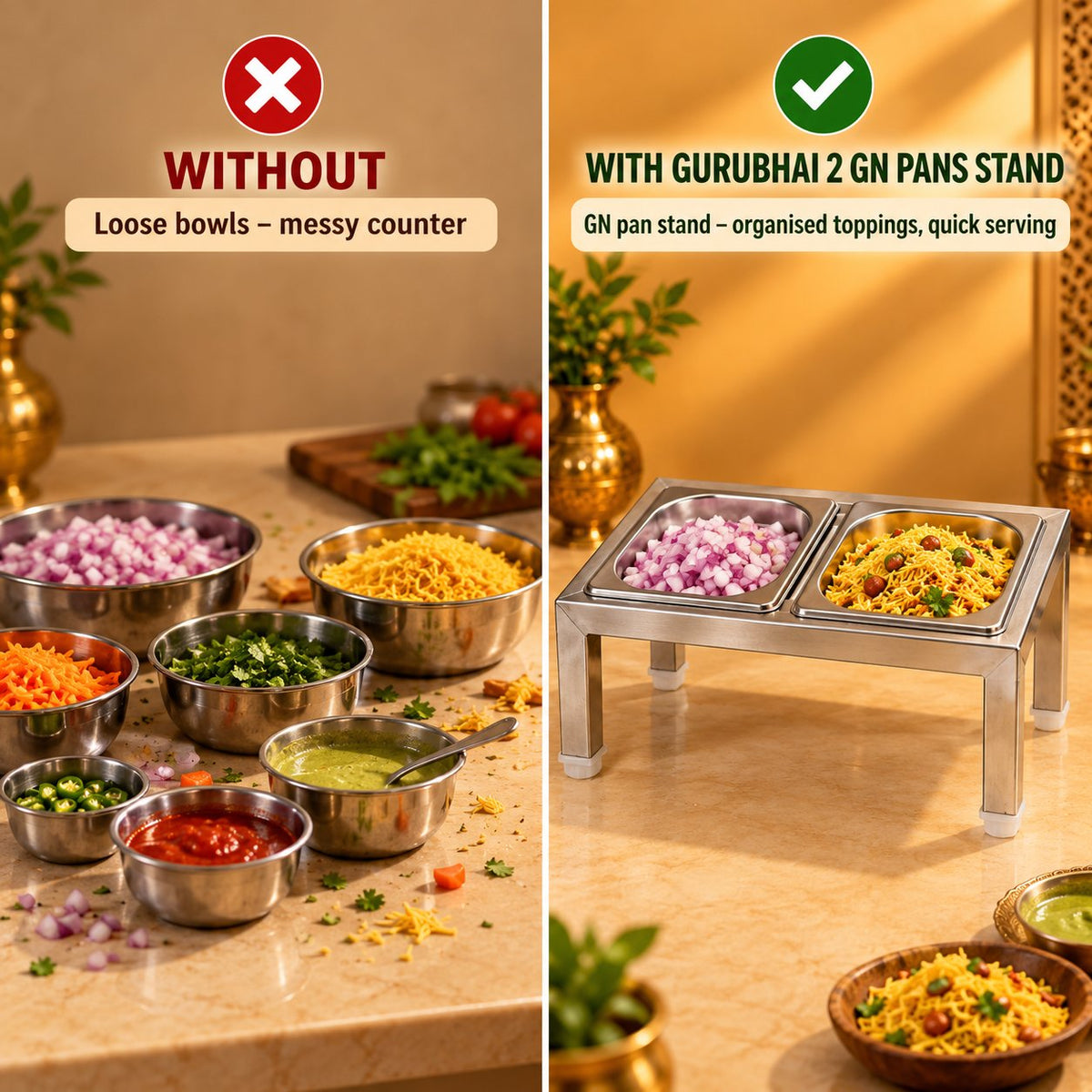 Gurubhai Equipments 2 GN Pans Stand – Why Choose It