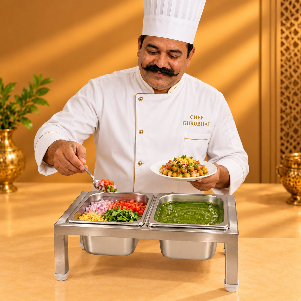 Gurubhai Equipments 2 GN Pans Stand – Chef Gurubhai Demo