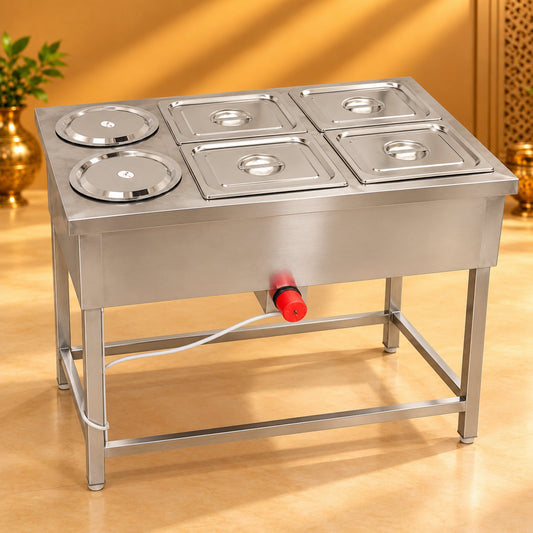 Gurubhai Equipments 2 Pot + 4 GN Pans Bain Marie – Hero View