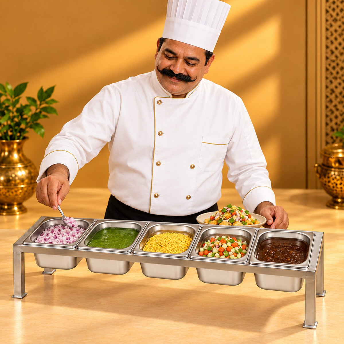 Gurubhai Equipments 5 GN Pans Stand – Chef Gurubhai Demo
