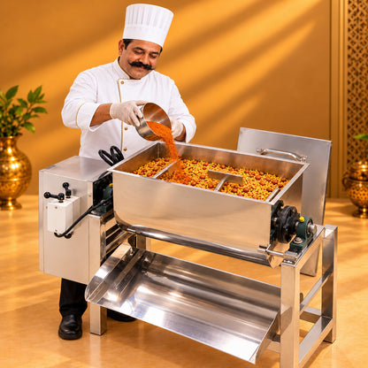 Gurubhai Equipments Namkin & Masala Mixing Machine – Chef Gurubhai Demo