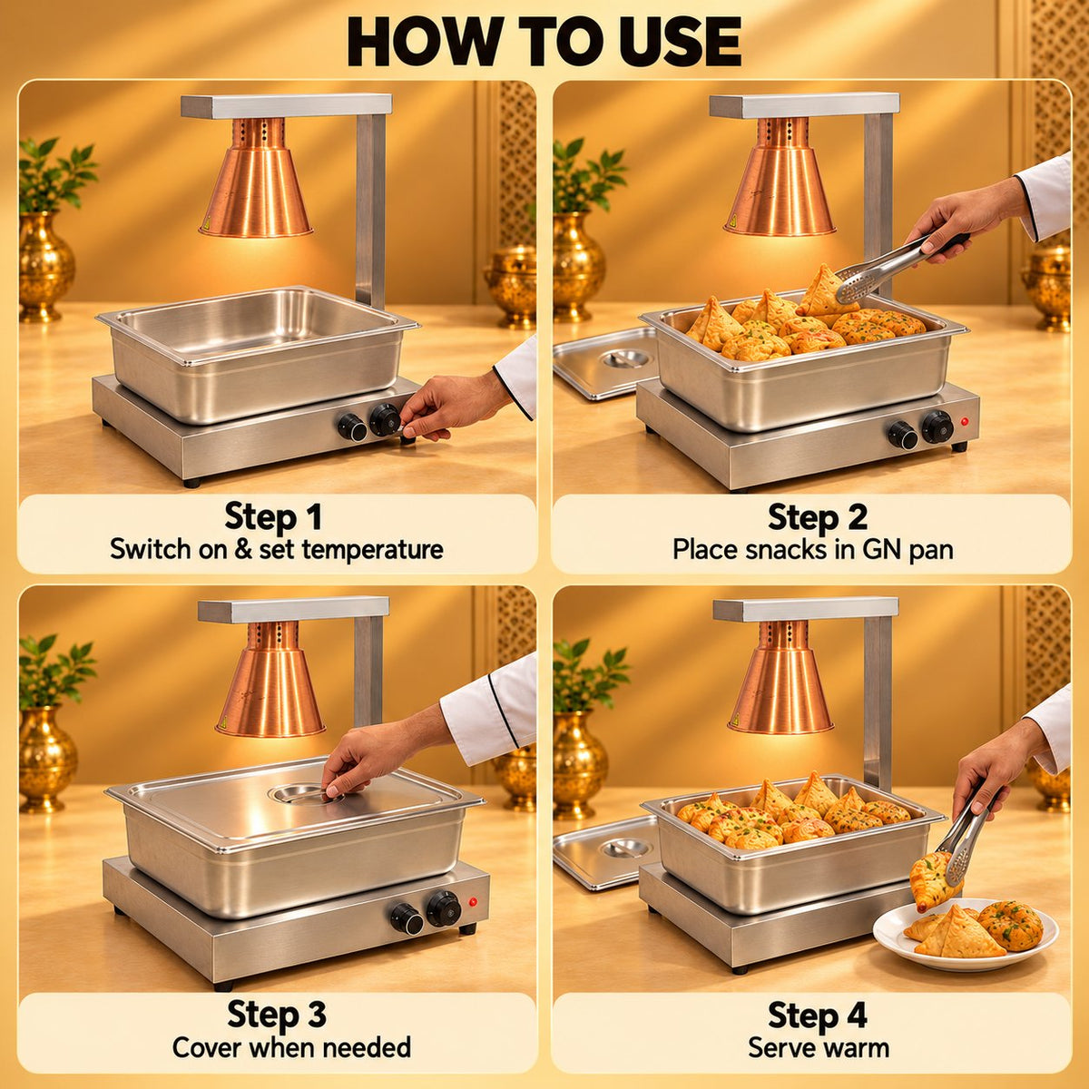 Gurubhai Equipments Single GN Pan Warmer – How to Use