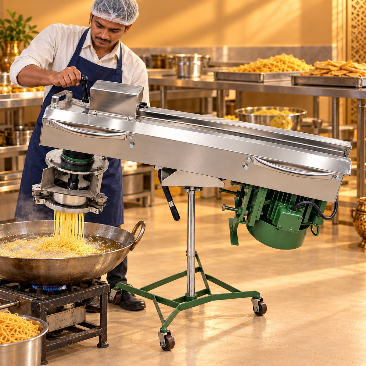Gurubhai Equipments Farsan Namkeen Machine- 7" – Real-Life Use