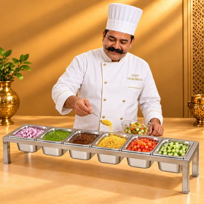 Gurubhai Equipments 6 GN Pans Stand – Chef Gurubhai Demo