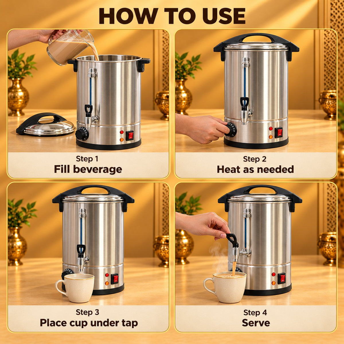 Gurubhai Equipments Electric Dispenser 12 Ltr – How to Use