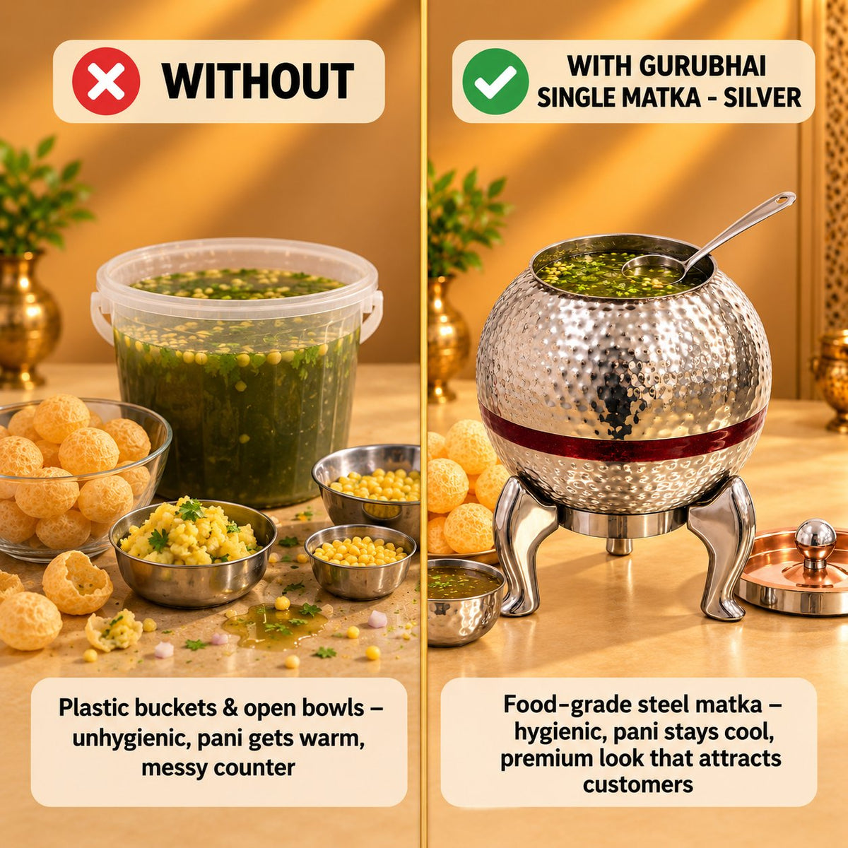 Gurubhai Equipments Single Matka - Silver – Why Choose It