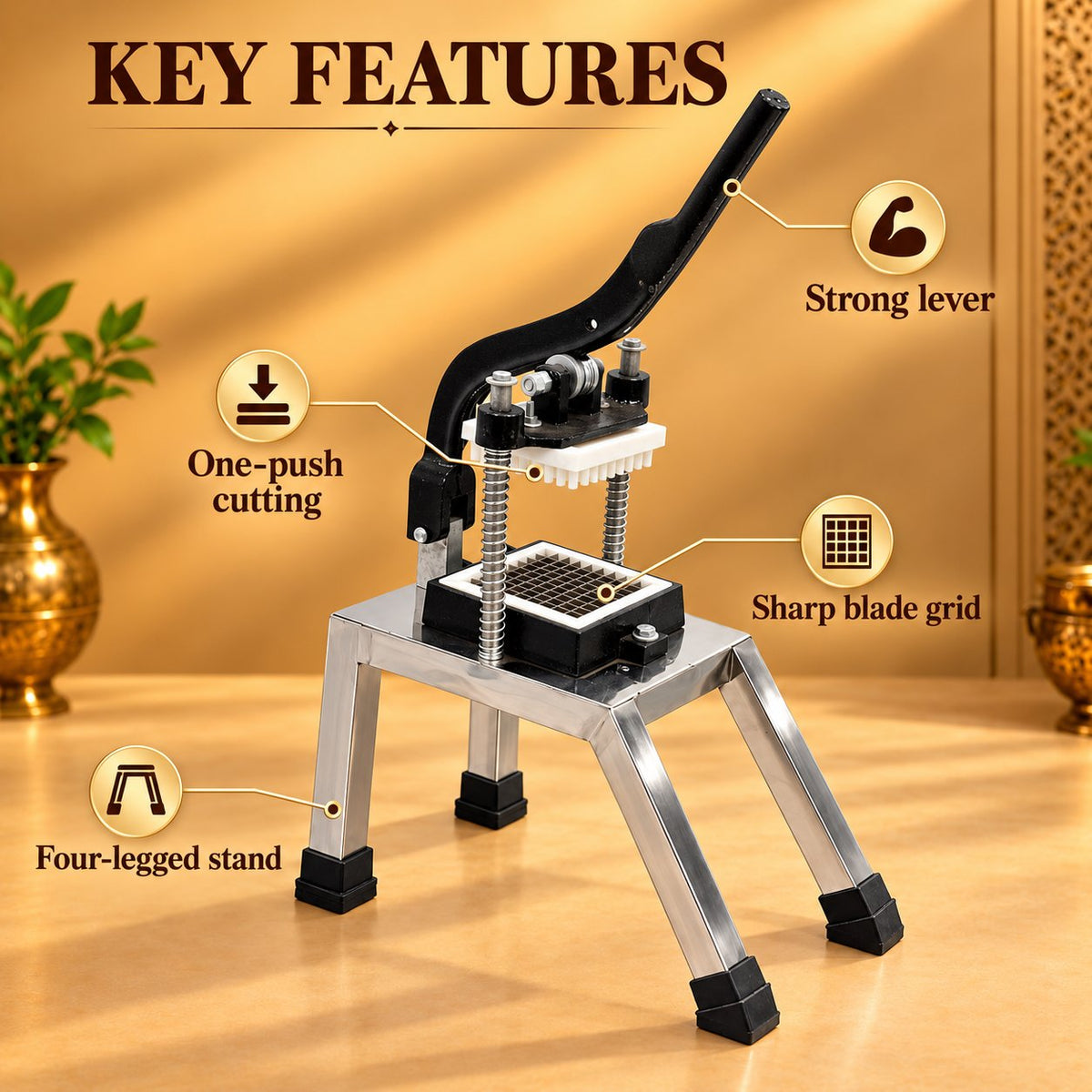 Gurubhai Equipments French Fries Cutter – Key Features