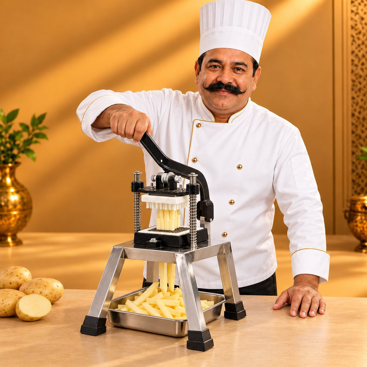 Gurubhai Equipments French Fries Cutter – Chef Gurubhai Demo