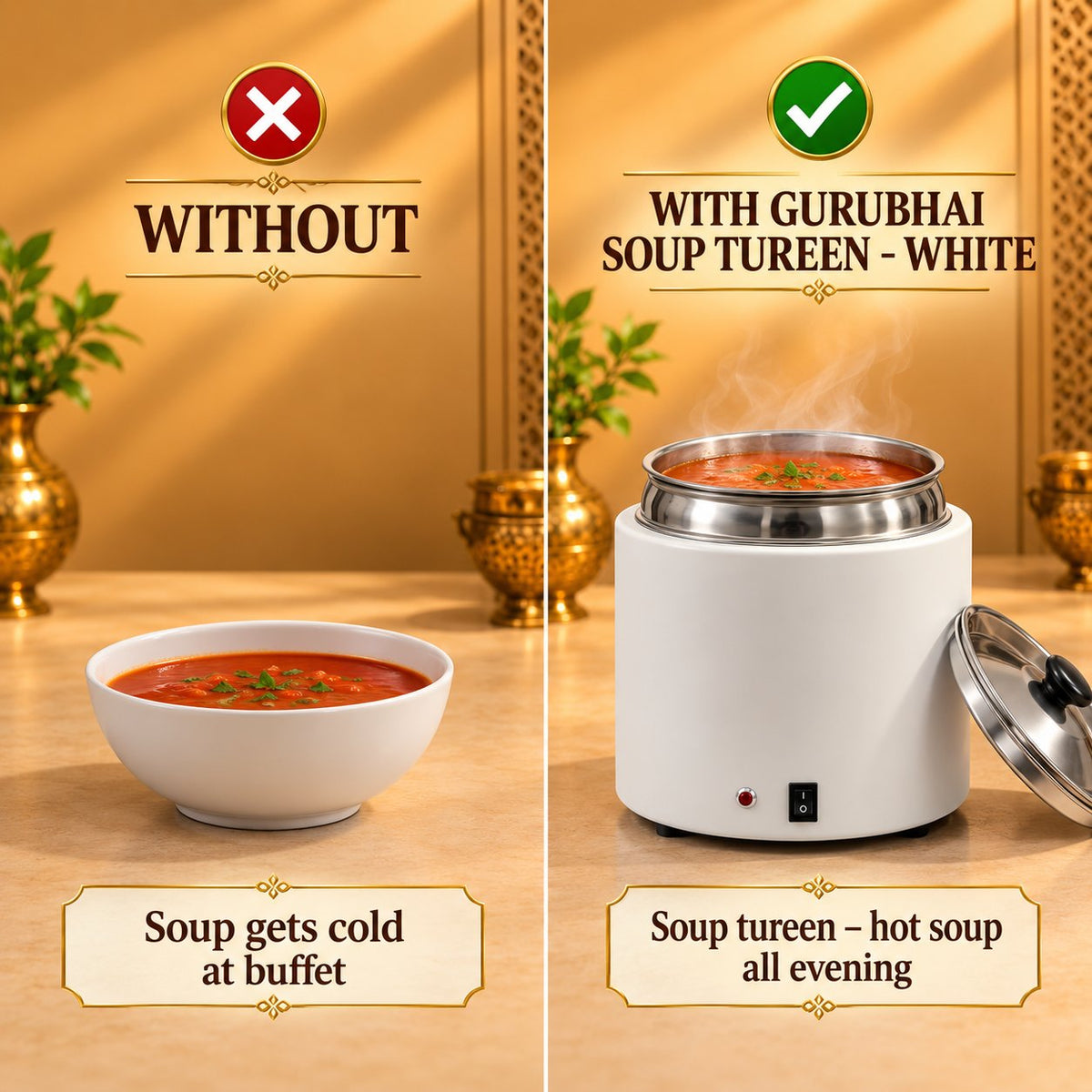 Gurubhai Equipments Soup Tureen - White – Why Choose It