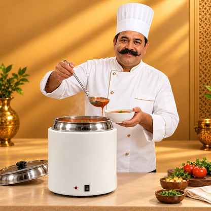 Gurubhai Equipments Soup Tureen - White – Chef Gurubhai Demo