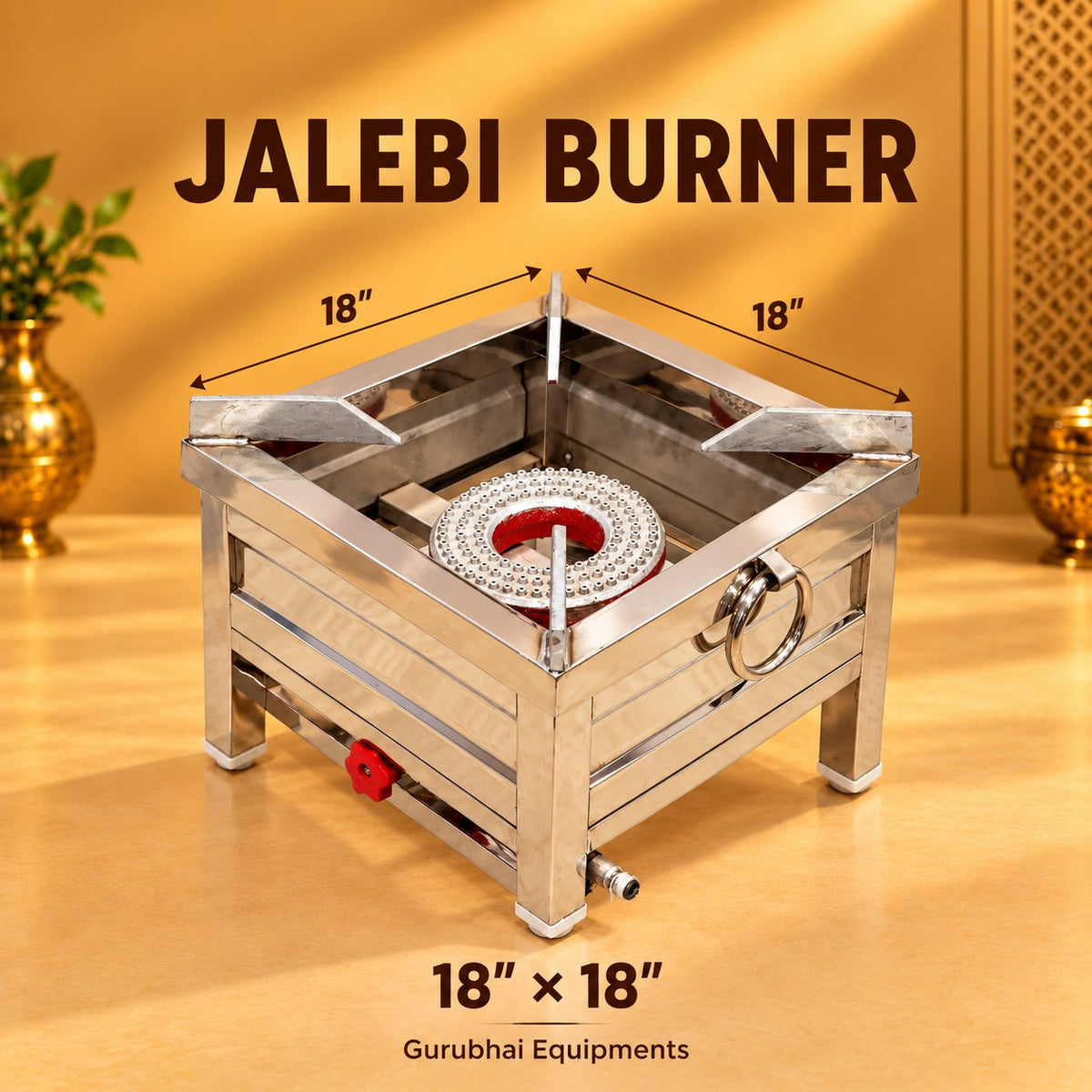 Gurubhai Equipments Jalebi Burner – Dimensions & Specifications