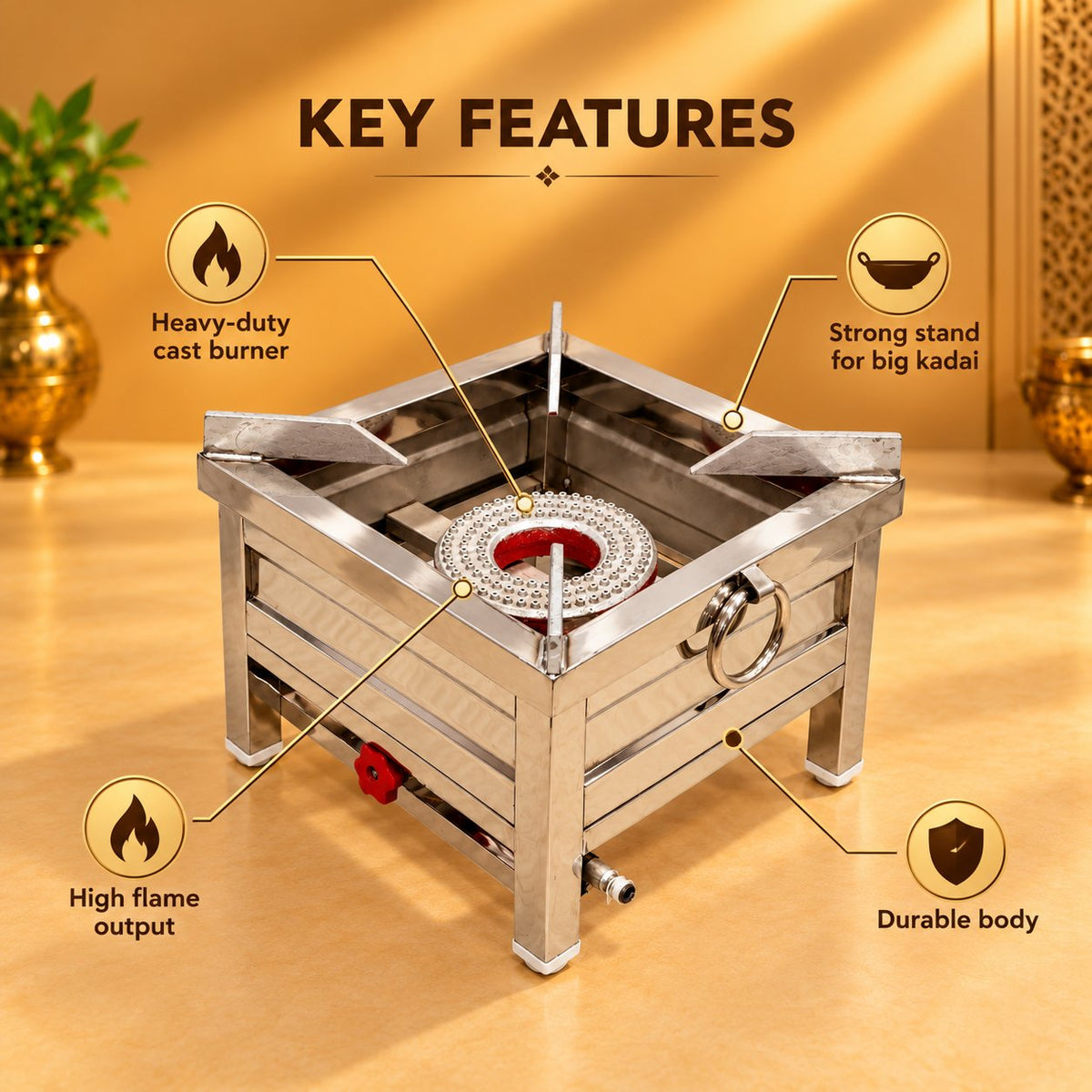 Gurubhai Equipments Jalebi Burner – Key Features