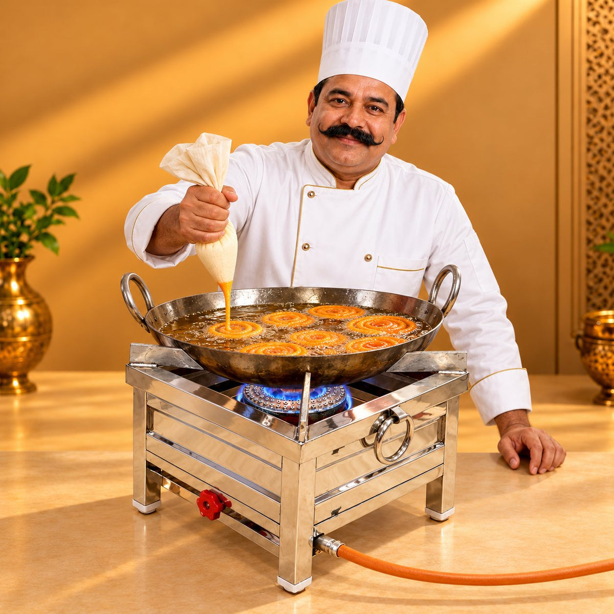 Gurubhai Equipments Jalebi Burner – Chef Gurubhai Demo